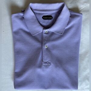 Tom Ford Men's Cotton-Piqué Lavender Polo Shirt